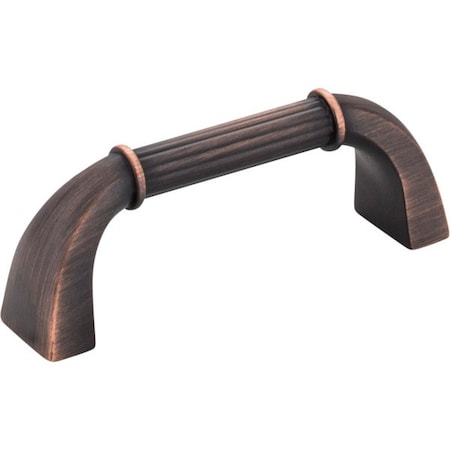 Jeffrey Alexander 3" Center-to-Center Brushed Oil Rubbed Bronze Cordova Cabinet Pull Z281-DBAC